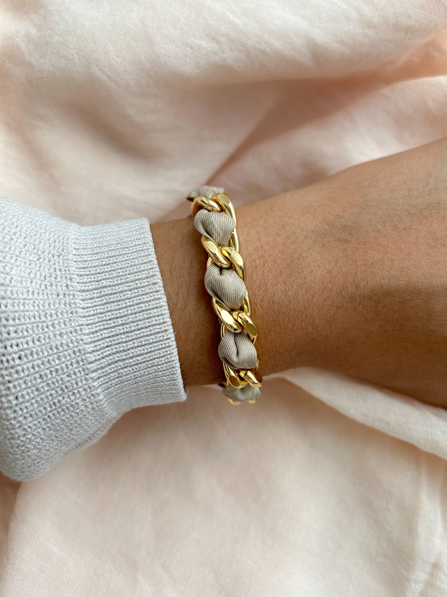 Bracelet Mailles Upcyclé 'Sérénité'