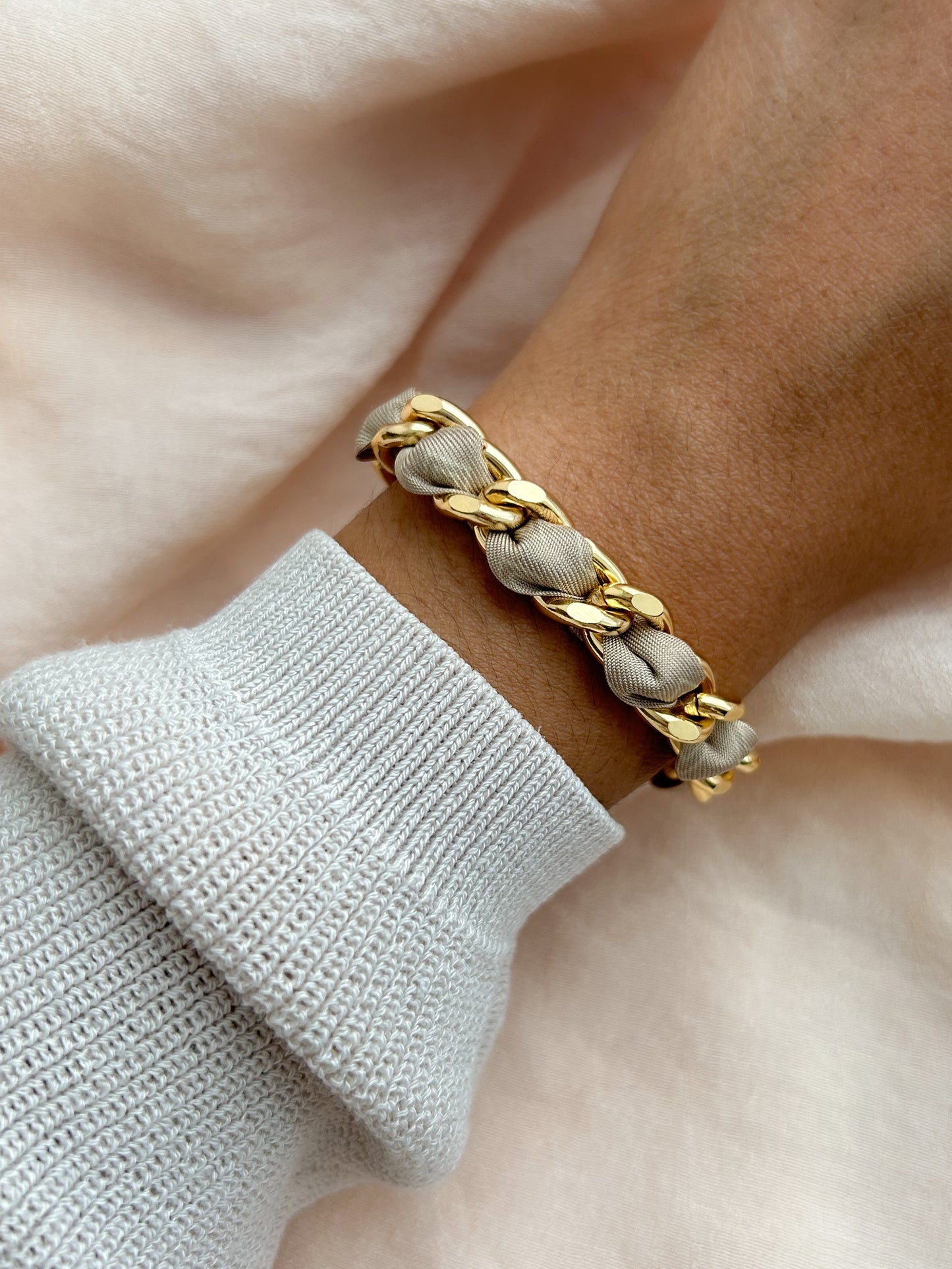 Bracelet Mailles Upcyclé 'Sérénité'