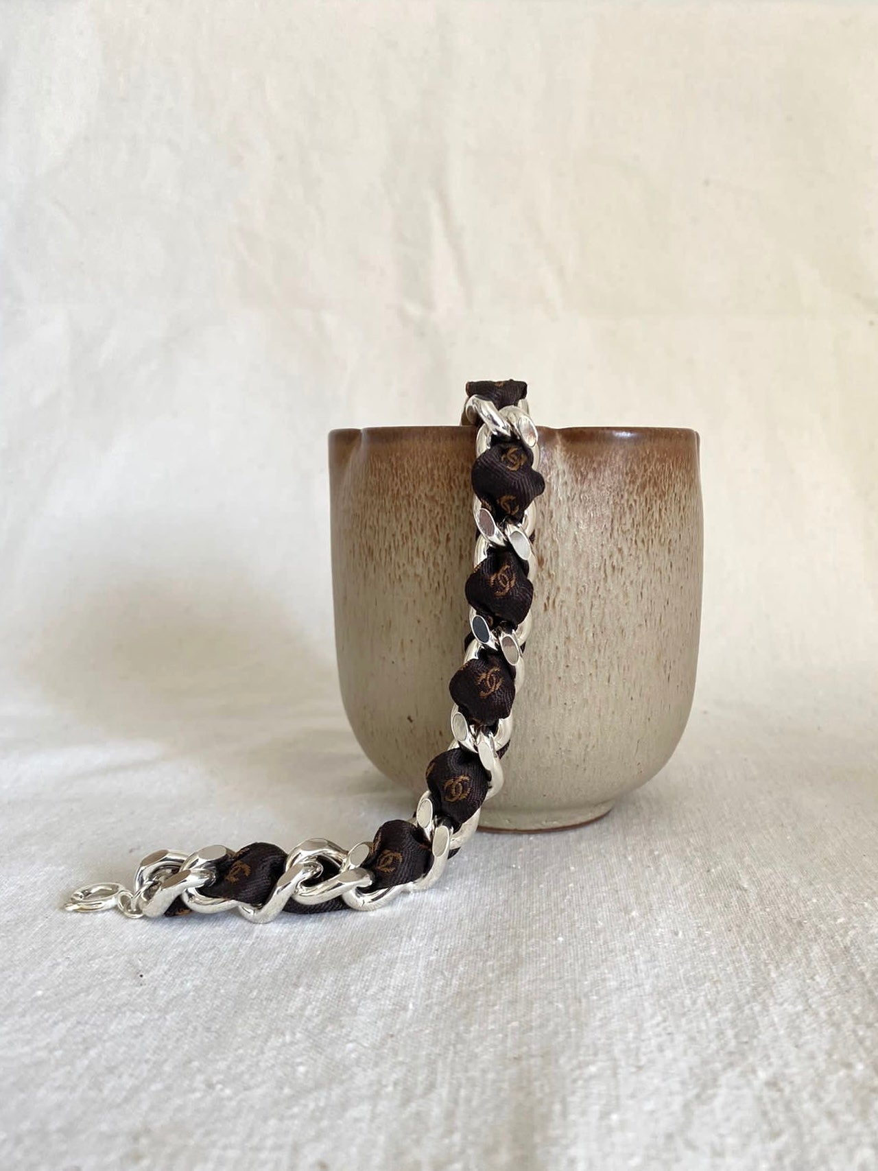 Bracelet Mailles Upcyclé Iconique 'French Roast'