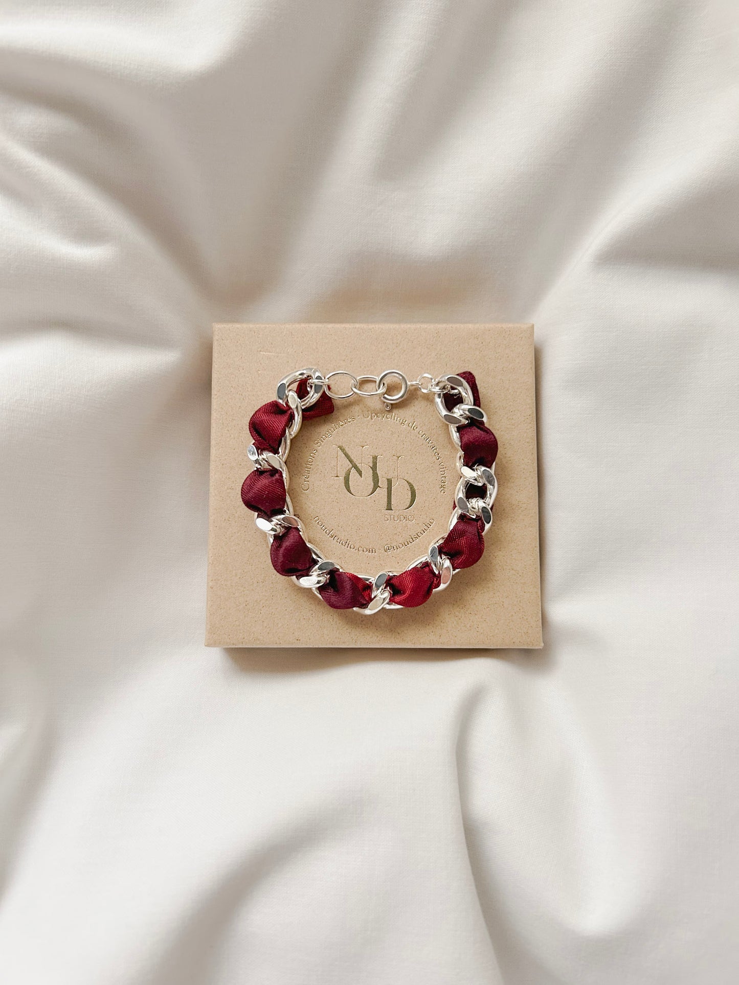 Bracelet Mailles Upcyclé 'Âme-Soeur'