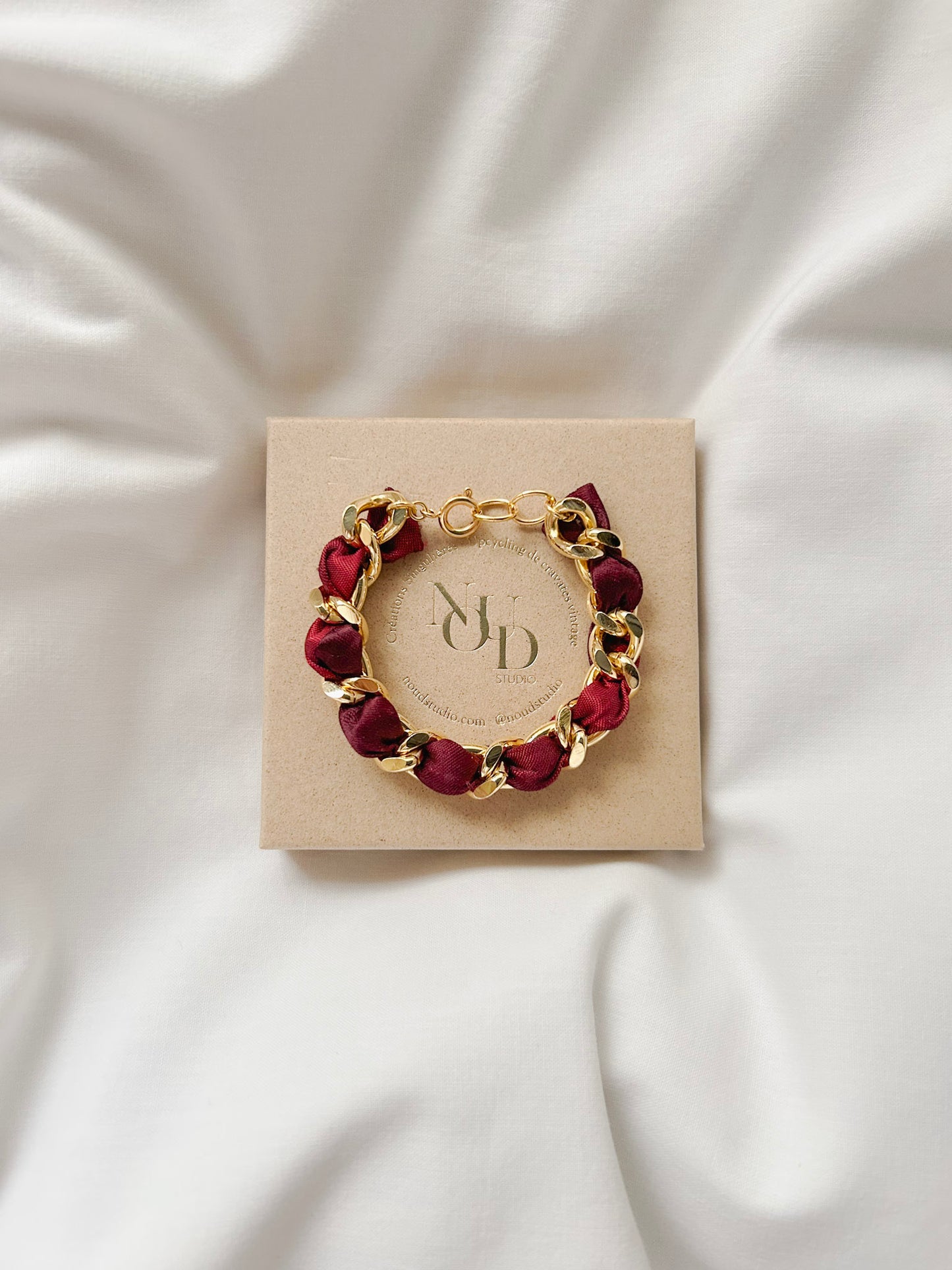 Bracelet Mailles Upcyclé 'Âme-Soeur'