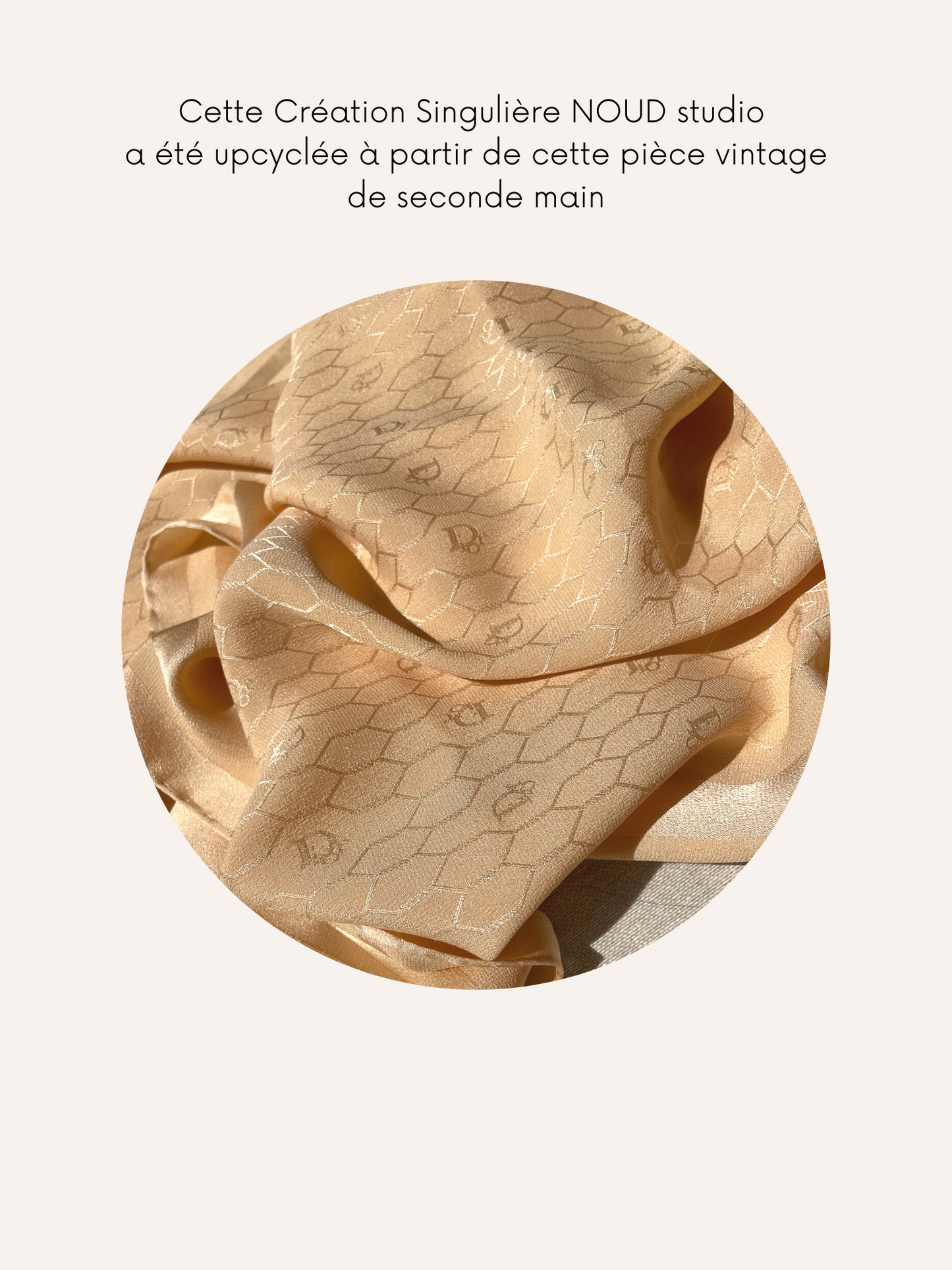 Headband Upcyclé Iconique 'Miel de Rose'