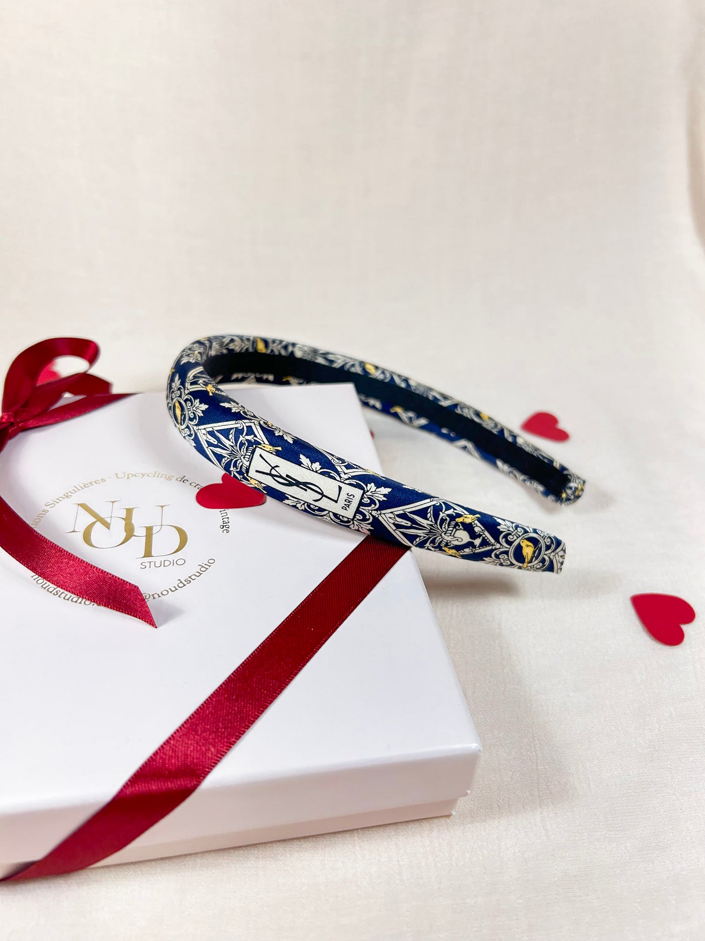 Headband Upcyclé Iconique 'Le pépiement des Oiseaux'