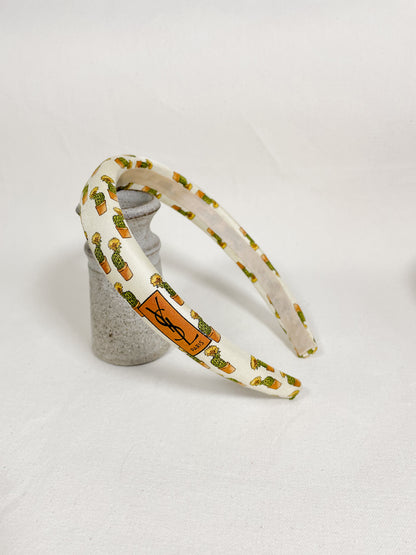 Headband Upcyclé Iconique 'Terre blanche'