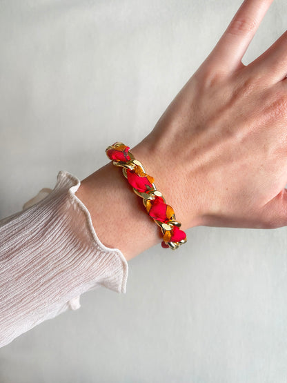 Bracelet Mailles Upcyclé 'Gourmandise Fruitée'