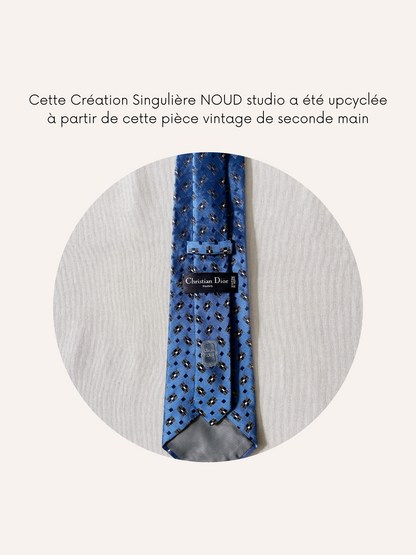 Headband Upcyclé Iconique 'Indigo Irisé'