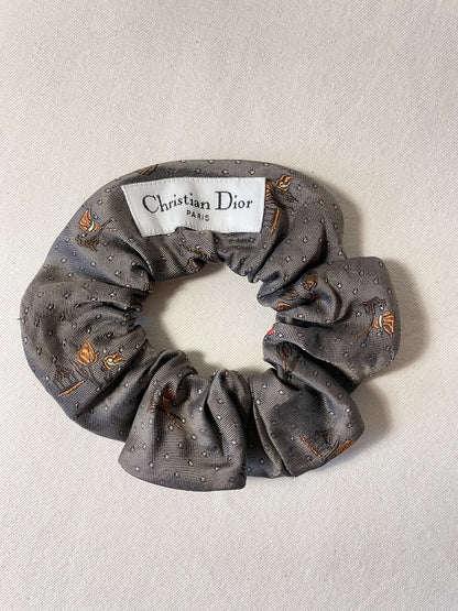 Chouchou Upcyclé Iconique 'Gris d'argent' N°2