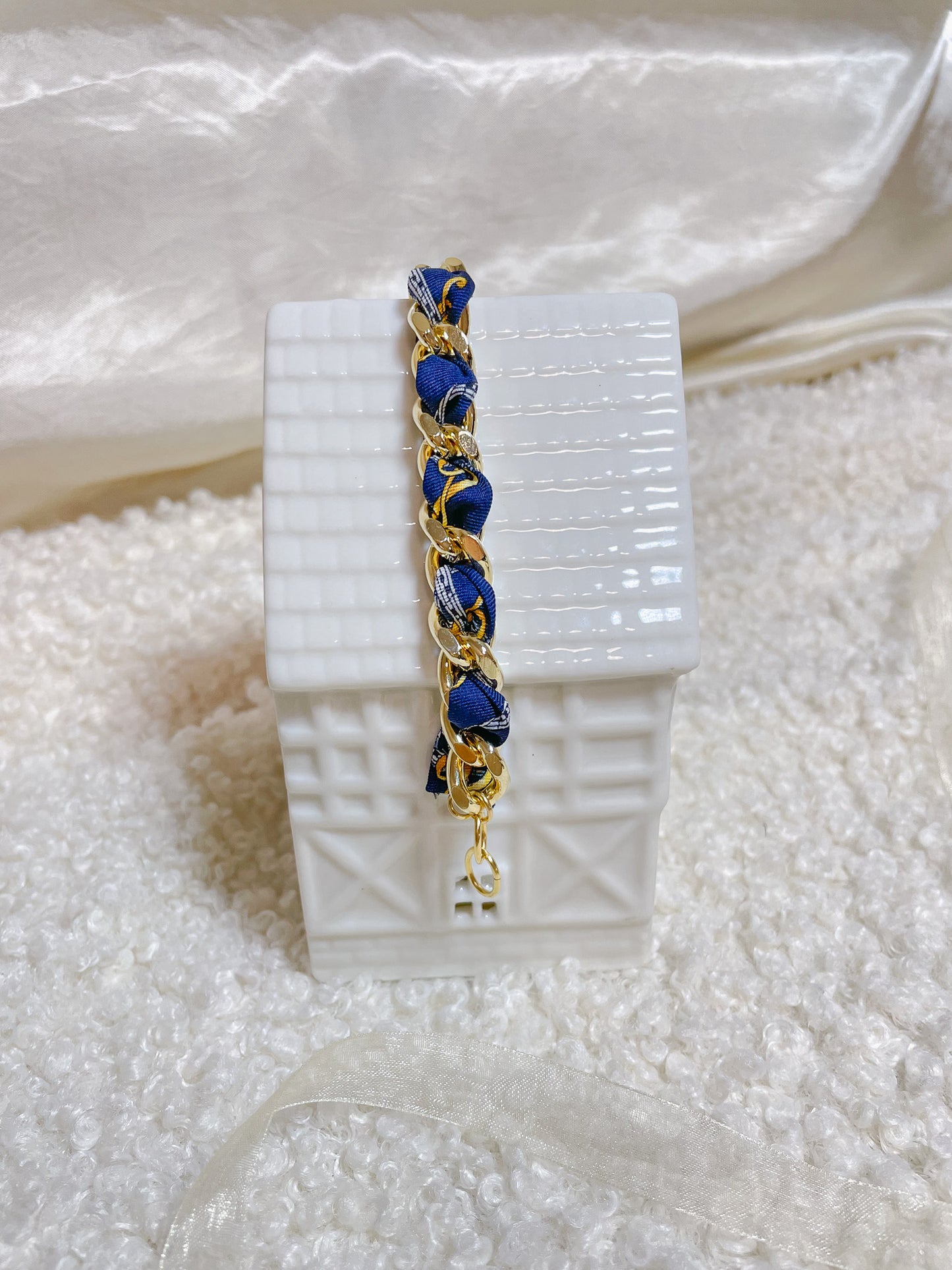 Bracelet Mailles Upcyclé 'Accords nocturnes'