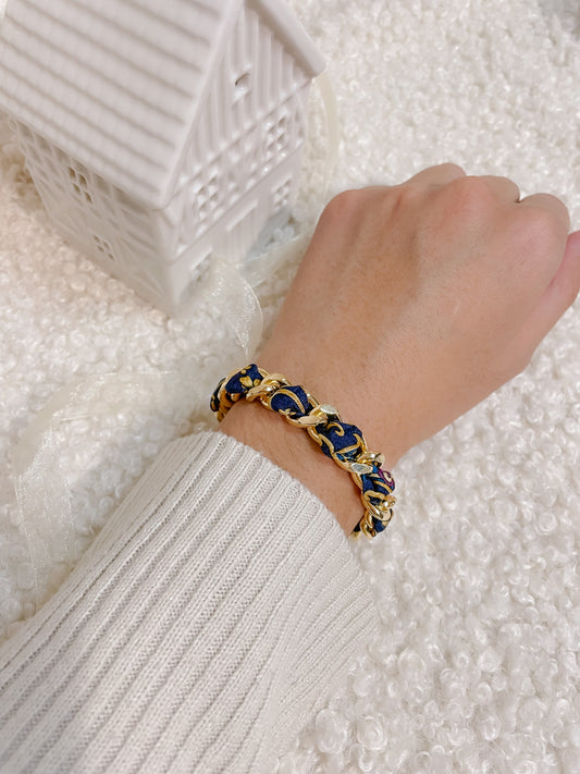 Bracelet Mailles Upcyclé 'Souffle d'hiver'