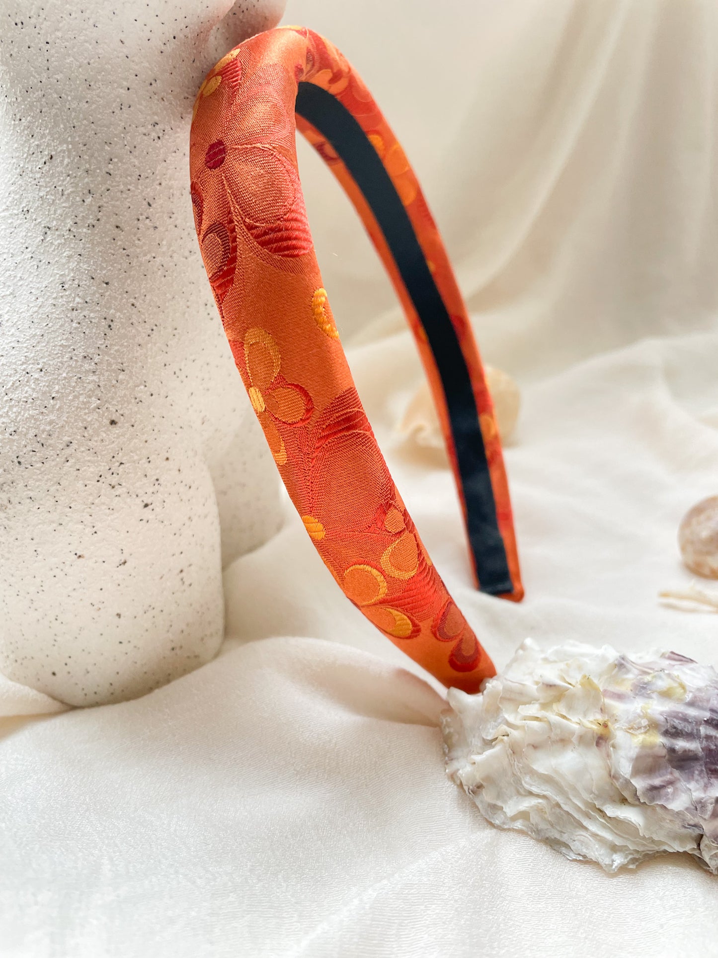 Headband Upcyclé Essentiel 'Sunset Capucines'