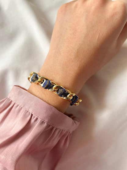 Bracelet Mailles Upcyclé Iconique 'Lac des Cygnes'