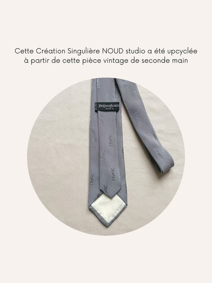 Headband Upcyclé Iconique 'Gris Perle'