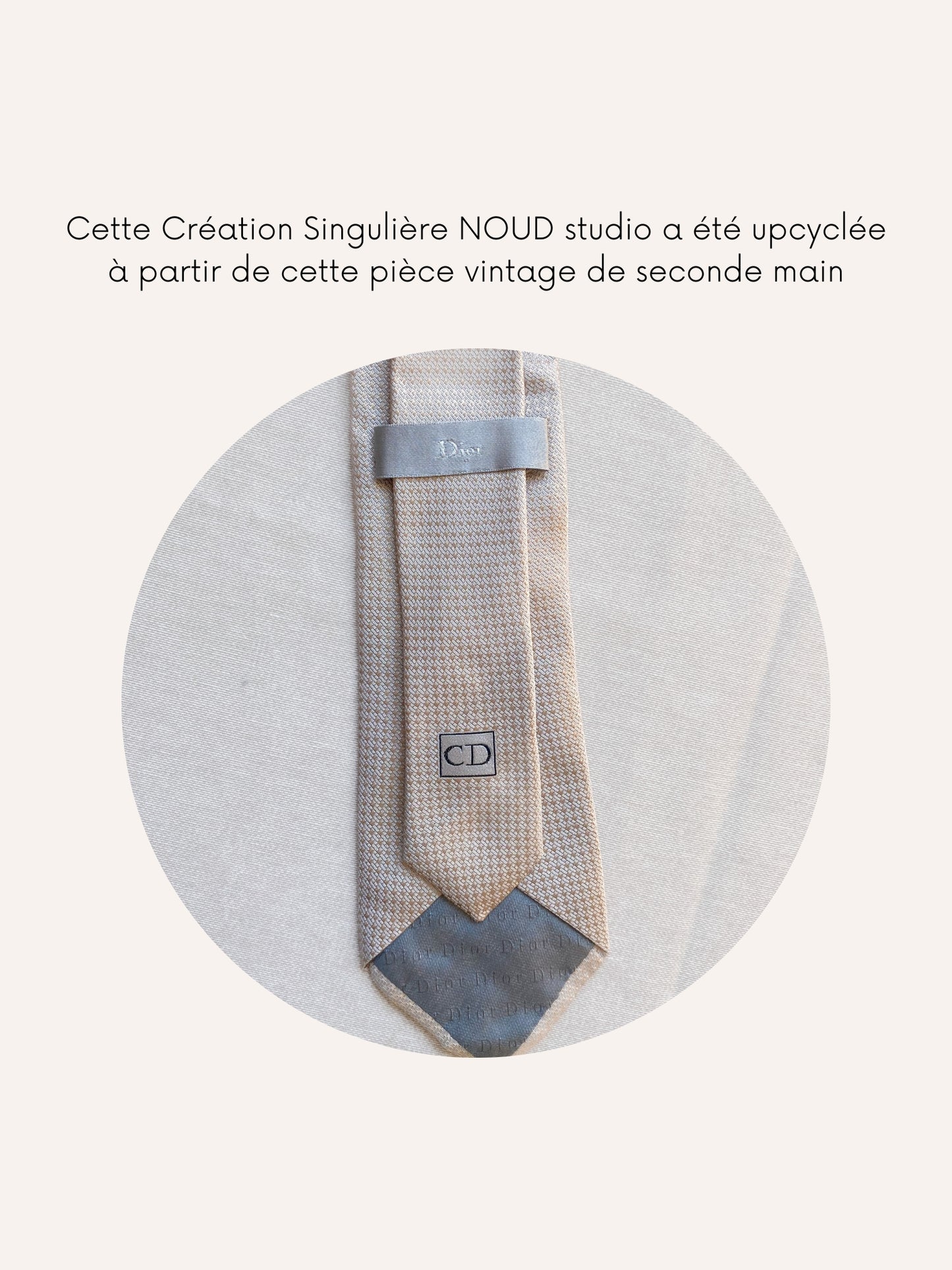 Headband Upcyclé Iconique 'Sable Blanc'