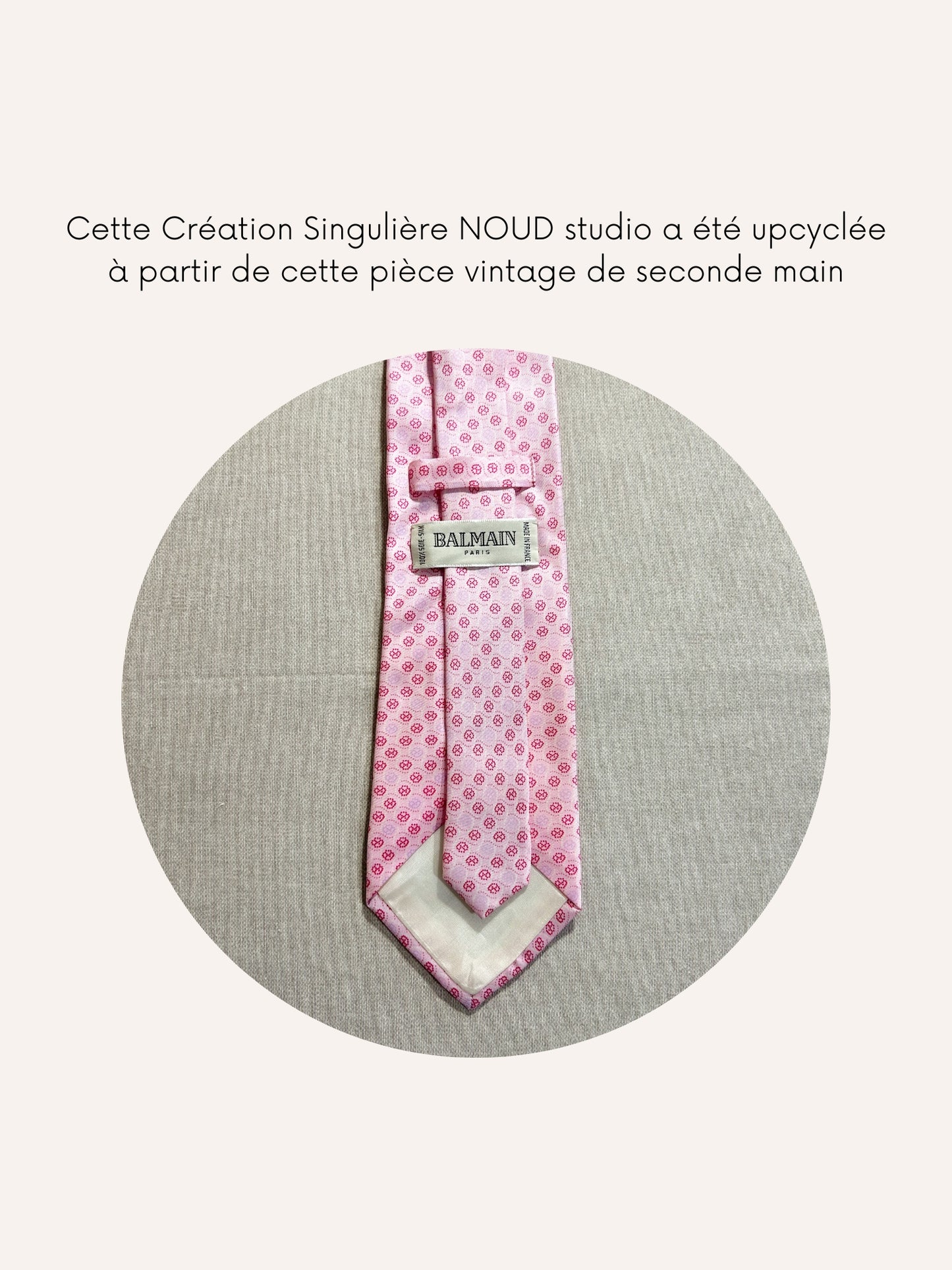 Bracelet Mailles Upcyclé 'Cerisier en Fleur'