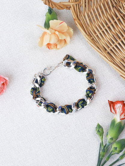 Bracelet Mailles Upcyclé 'Greenery'
