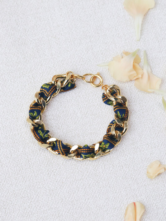 Bracelet Mailles Upcyclé 'Greenery'