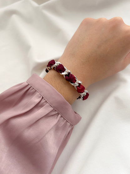 Bracelet Mailles Upcyclé 'Âme-Soeur'
