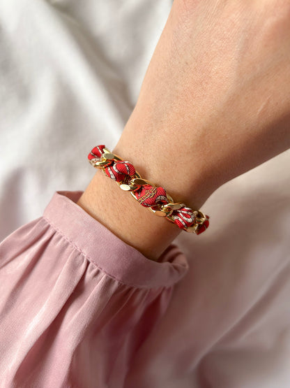 Bracelet Mailles Upcyclé Iconique 'Cavalier'