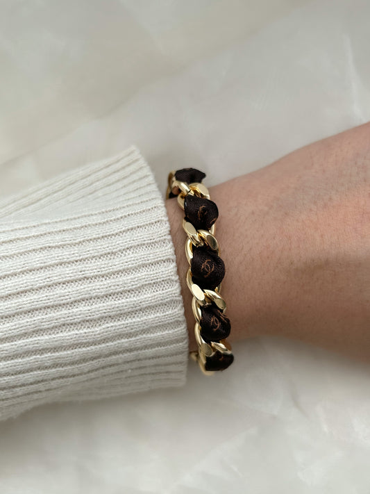 Bracelet Mailles Upcyclé Iconique 'French Roast'
