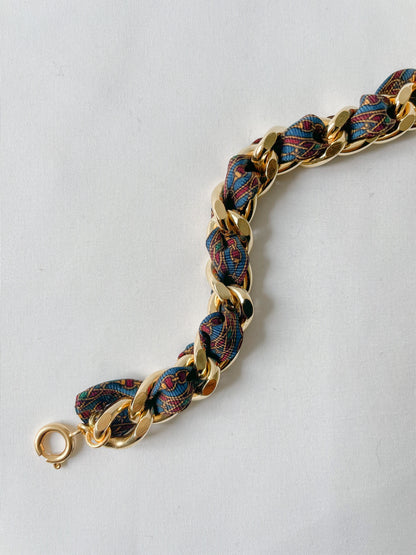 Bracelet Mailles Upcyclé 'Golden Knot'